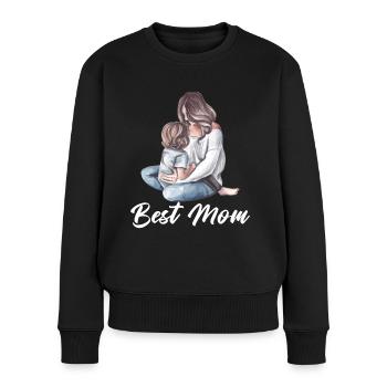 Best Mom - Frauen Premium Bio Pullover - Schwarz - Vorne - Julia (174cm)