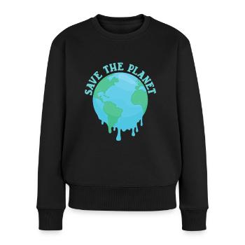 Sauvez la planète - Pull Premium bio Femme - noir - Devant - Julia (174cm)