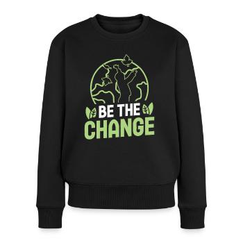 Environmental Activism Be The Change Environmental Protection Earth - Women's Premium Organic Jumper - black - Front - Julia (174cm)