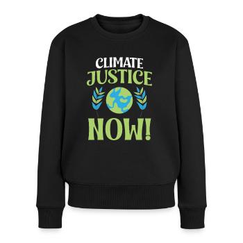 Environmental Activism Climate Justice Now Environmental Protection - Women's Premium Organic Jumper - black - Front - Julia (174cm)