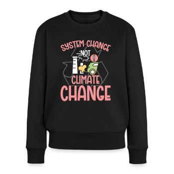 Environmental Activism System Change Not Climate Change - Women's Premium Organic Jumper - black - Front - Julia (174cm)
