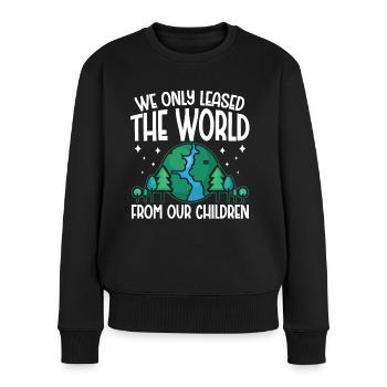 Environmental Activism Leased World From Children Earth - Women's Premium Organic Jumper - black - Front - Julia (174cm)