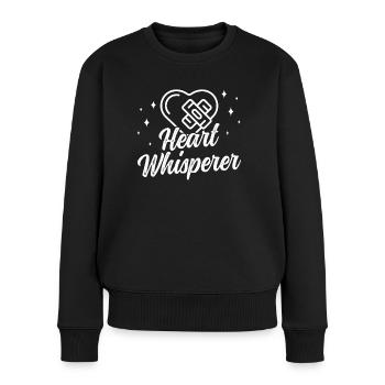 Herzchirurg Heart Whisperer Herzchirurgie Chirurg - Frauen Premium Bio Pullover - Schwarz - Vorne - Julia (174cm)