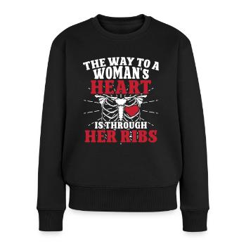 Herzchirurg Way To Womans Heart Herzchirurgie - Frauen Premium Bio Pullover - Schwarz - Vorne - Julia (174cm)