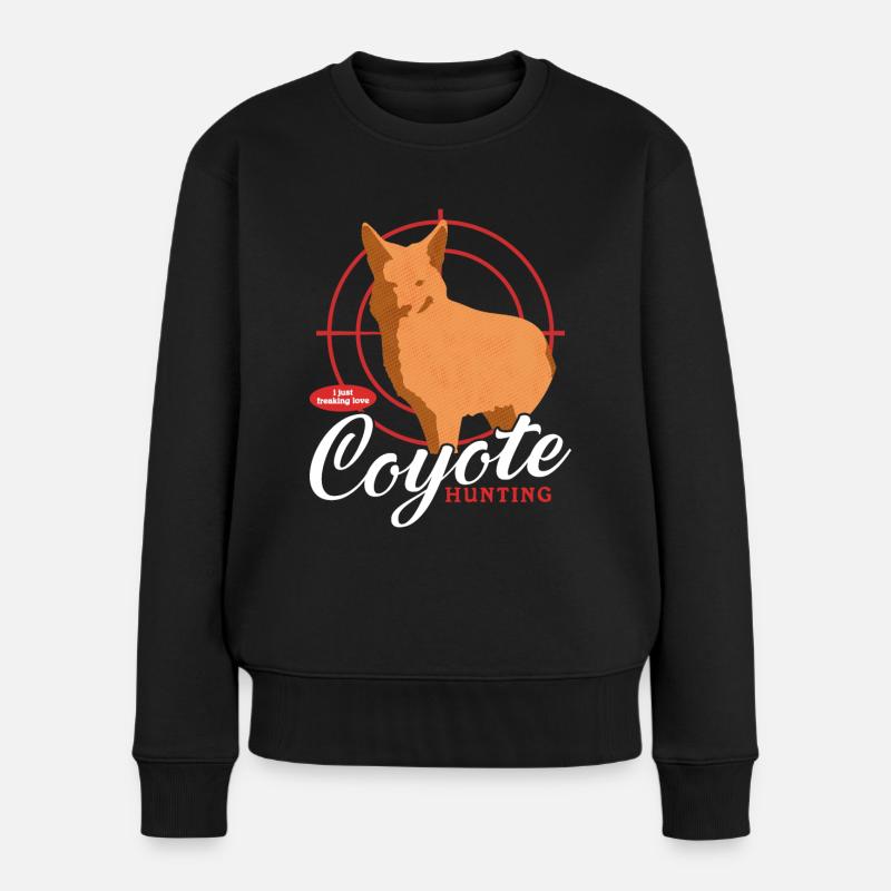 Chasseur Chasse Chasseresse Chasse Permis de Chasse Cadeau - Pull Premium bio Femme - noir