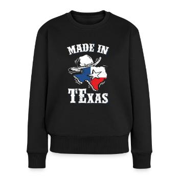Texas - Frauen Premium Bio Pullover - Schwarz - Vorne - Julia (174cm)