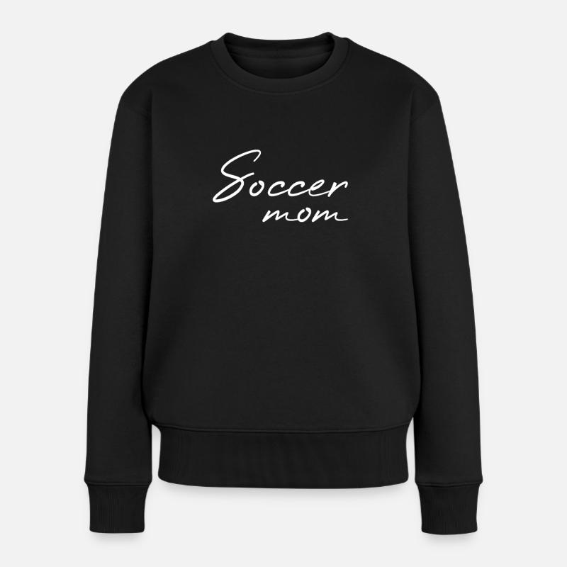 Fußball Mama - Frauen Premium Bio Pullover - Schwarz