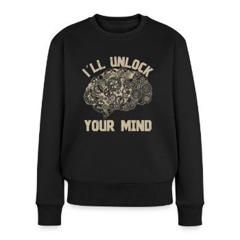 Brain Surgeon I ́ll Unlock Your Mind Neurosurgeon - Women's Premium Organic Jumper - black - Front - Julia (174cm)