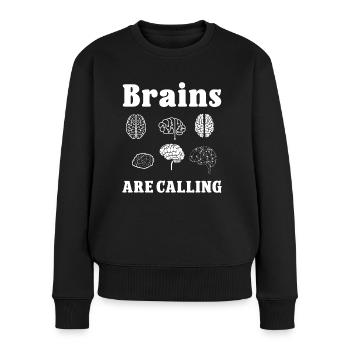 Chirurgien du cerveau Les cerveaux appellent un neurochirurgien - Pull Premium bio Femme - noir - Devant - Julia (174cm)
