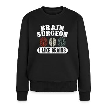 Chirurgien du cerveau comme chirurgie du cerveau - Pull Premium bio Femme - noir - Devant - Julia (174cm)
