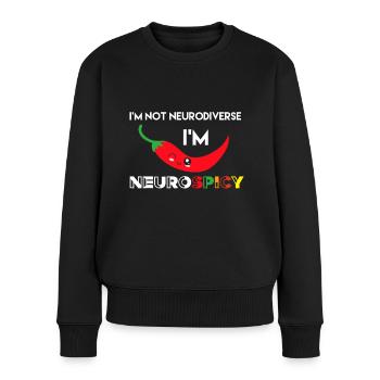Neurodiverse im Neurospicy Autism Awareness ADHS S - Frauen Premium Bio Pullover - Schwarz - Vorne - Julia (174cm)