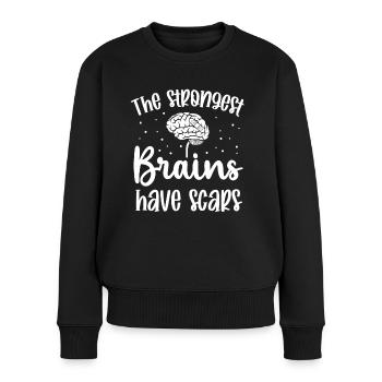 Gehirnchirurg Strongest Brains Have Scars Chirurg - Frauen Premium Bio Pullover - Schwarz - Vorne - Julia (174cm)