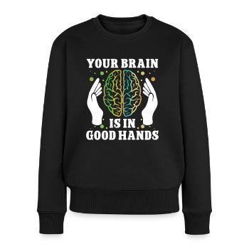 Brain Surgeon Brain In Good Hands Neurosurgeon - Women's Premium Organic Jumper - black - Front - Julia (174cm)