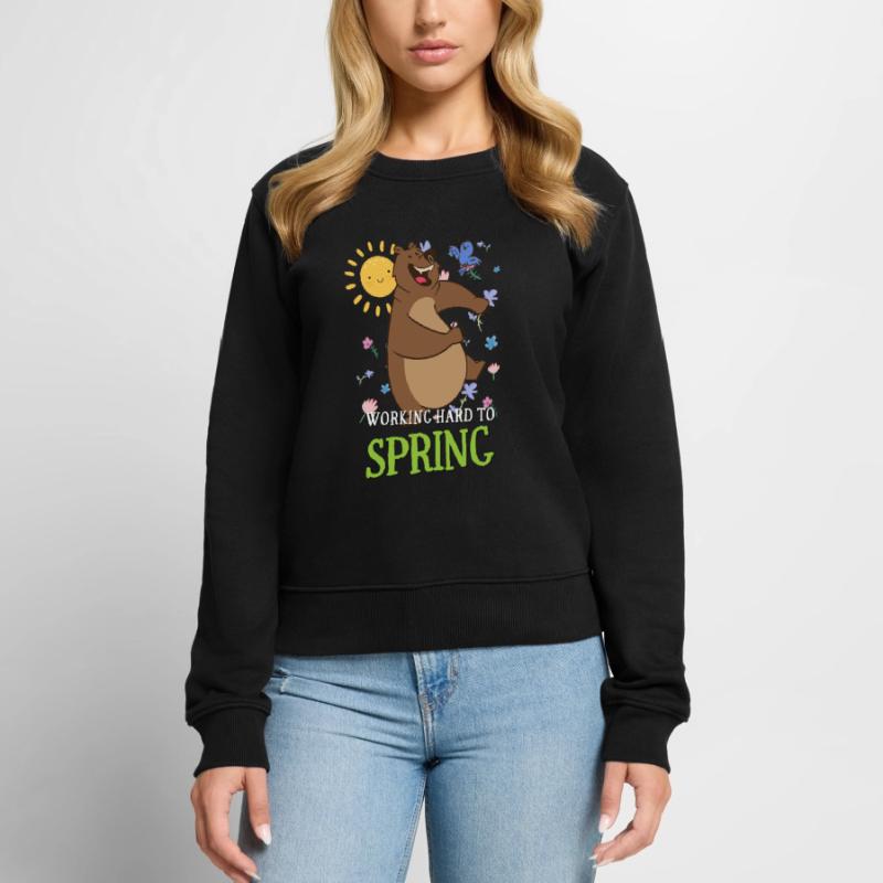 Working Hard To Hate Spring Allergiker Spruch Women's Premium Organic Jumper