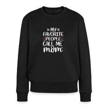 Meilleure maman drôle fête des mères femme maman - Pull Premium bio Femme - noir - Devant - Julia (174cm)