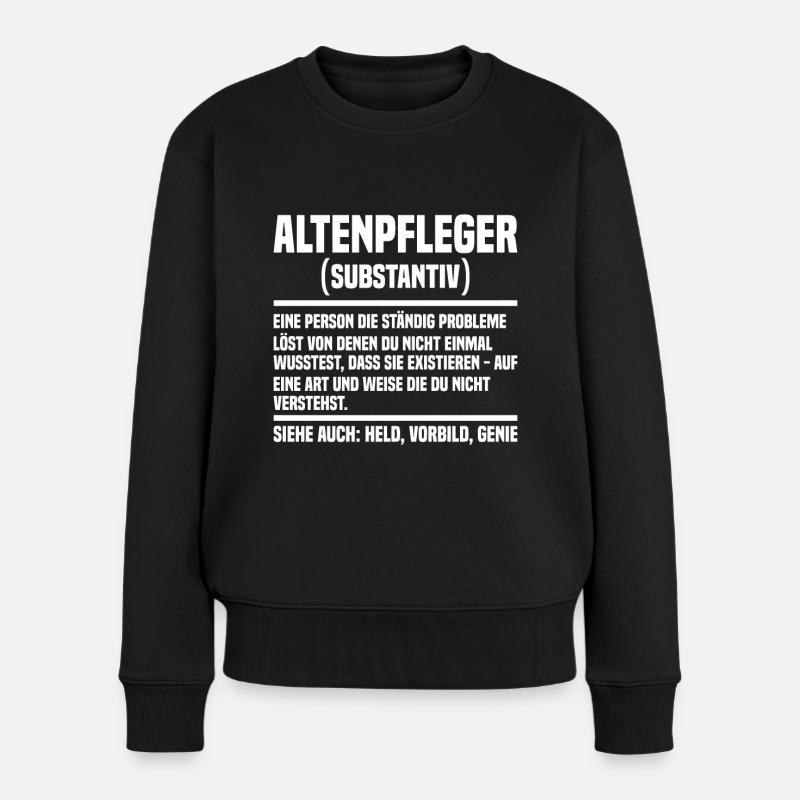 Altenpfleger Altenpflegerin - Frauen Premium Bio Pullover - Schwarz