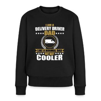 Funny Delivery Driver Dad Father's Day - Women's Premium Organic Jumper - black - Front - Julia (174cm)