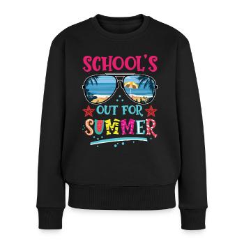 Retro Last Day of School's Out For Summer Teacher - Women's Premium Organic Jumper - black - Front - Julia (174cm)
