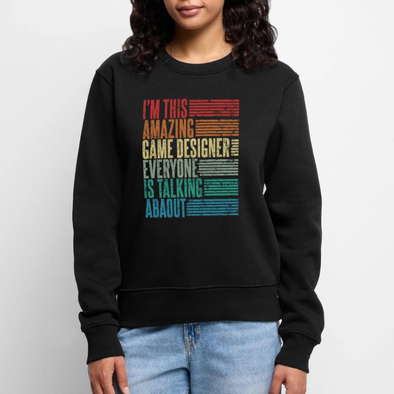 Vintage Developer Game Developer Gift Retro Women's Premium Organic Jumper