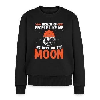 Aerospace Engineer We Were On The Moon - Women's Premium Organic Jumper - black - Front - Julia (174cm)