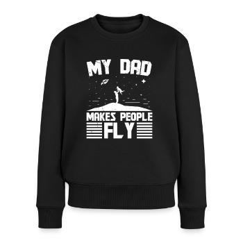 Aerospace Engineer Dad Makes People Fly Engineer - Women's Premium Organic Jumper - black - Front - Julia (174cm)