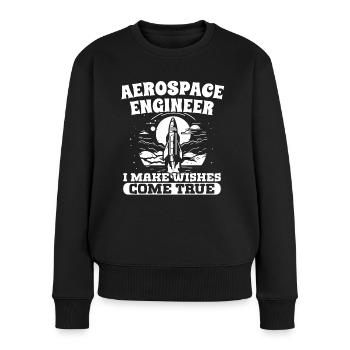 Aerospace Engineer Make Wishes Come True - Women's Premium Organic Jumper - black - Front - Julia (174cm)