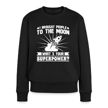 Aerospace Engineer Brought People To The Moon - Women's Premium Organic Jumper - black - Front - Julia (174cm)