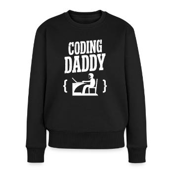 Softwareentwickler Coding Daddy Programmierer Geek - Frauen Premium Bio Pullover - Schwarz - Vorne - Julia (174cm)