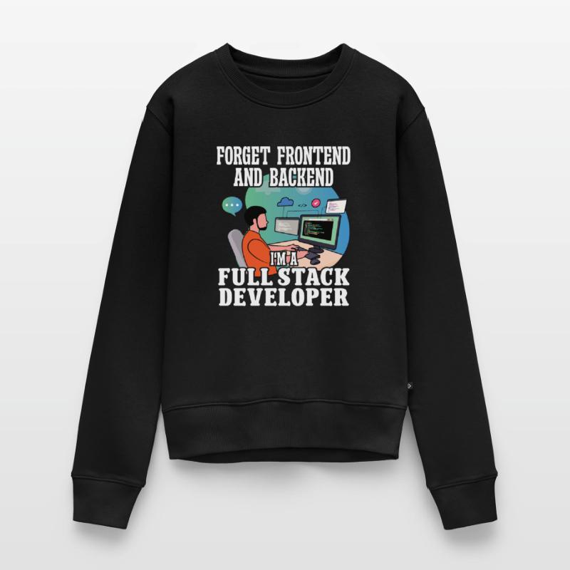 Développeur logiciel Full Stack Développeur Coder Geek Pull Premium bio Femme