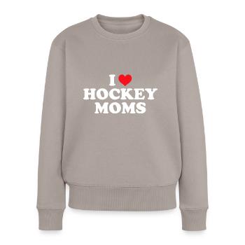 J’adore le design amusant des mamans de hockey - Pull Premium bio Femme - taupe - Devant - Julia (174cm)