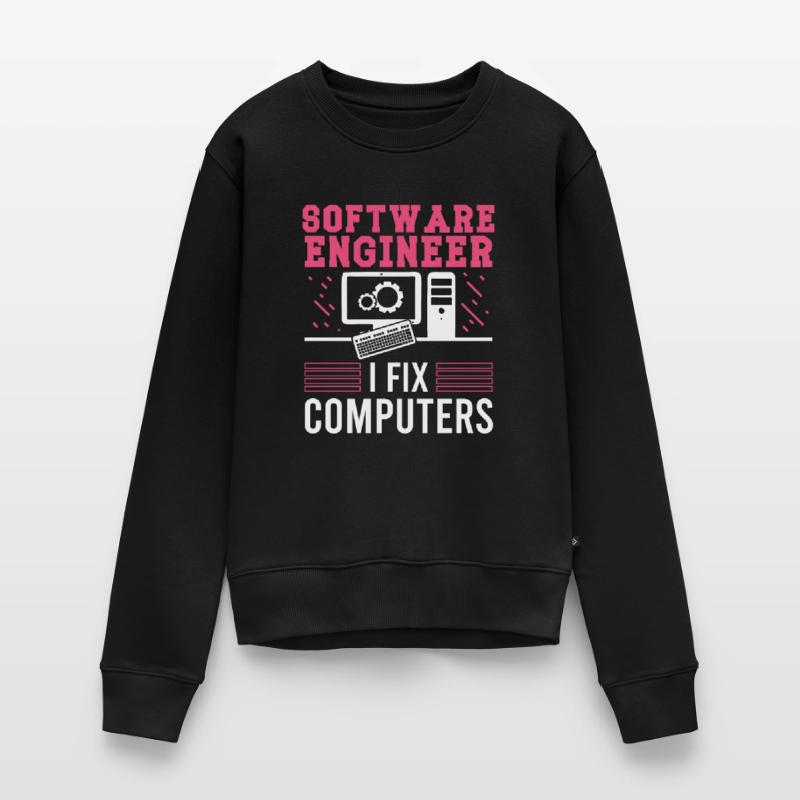 Softwareentwickler Software Engineer Fix Computers Frauen Premium Bio Pullover