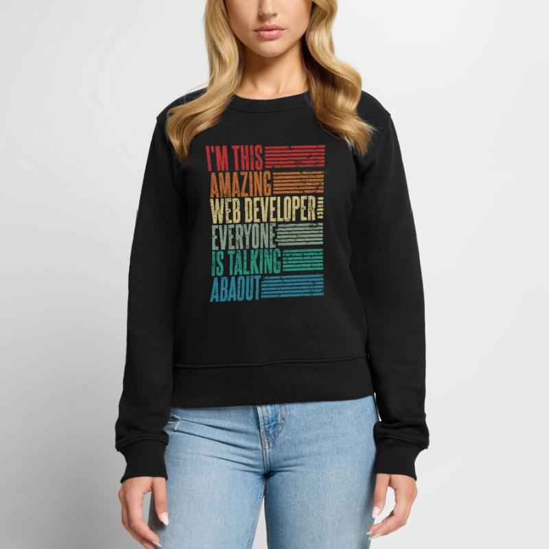 Web Developer Web Developer Gift Retro Women's Premium Organic Jumper