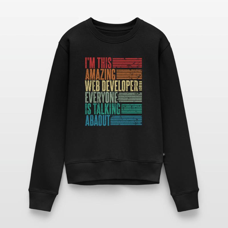 Web Developer Web Developer Gift Retro Women's Premium Organic Jumper