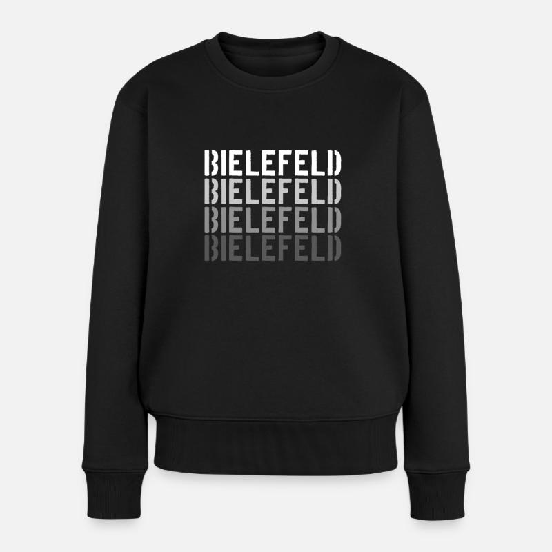Bielefeld - Frauen Premium Bio Pullover - Schwarz