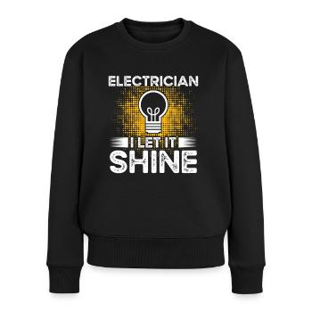 Électricien électricien Let Ingénieur électricien - Pull Premium bio Femme - noir - Devant - Julia (174cm)