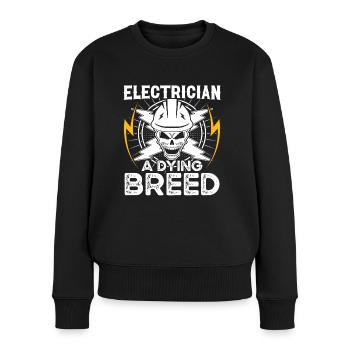 Elektriker A Dying Breed Elektroingenieur Elektrik - Frauen Premium Bio Pullover - Schwarz - Vorne - Julia (174cm)