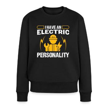 Elektriker Electric Personality Elektroingenieur - Frauen Premium Bio Pullover - Schwarz - Vorne - Julia (174cm)