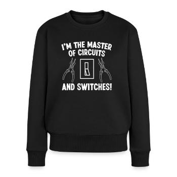 Electrician Master Of Circuits Electrical Engineer - Women's Premium Organic Jumper - black - Front - Julia (174cm)