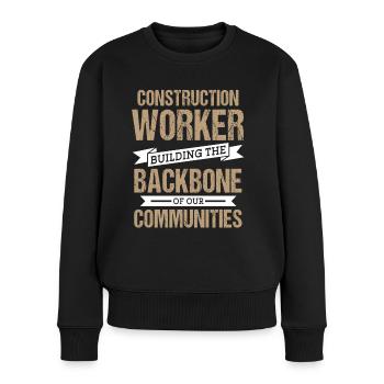 Construction Worker Construction Worker Backbone Craft - Women's Premium Organic Jumper - black - Front - Julia (174cm)
