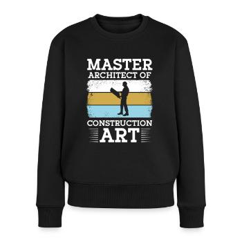 Ouvrier de la construction Maître architecte de l’art de la construction - Pull Premium bio Femme - noir - Devant - Julia (174cm)