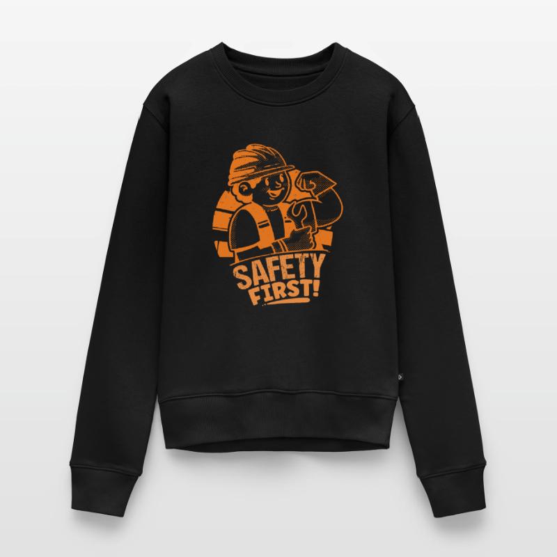 Construction Worker Safety First Builder Craftsman Construction Women's Premium Organic Jumper