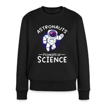 Les astronautes pionniers de la science Les astronautes de l’espace - Pull Premium bio Femme - noir - Devant - Julia (174cm)