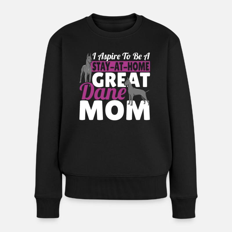 Ich möchte eine Doggen-Mutter sein, die immer zu - Frauen Premium Bio Pullover - Schwarz