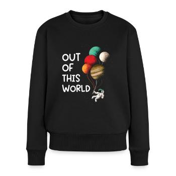 Astronaut Out Of This World Raumfahrer Weltraum - Frauen Premium Bio Pullover - Schwarz - Vorne - Julia (174cm)