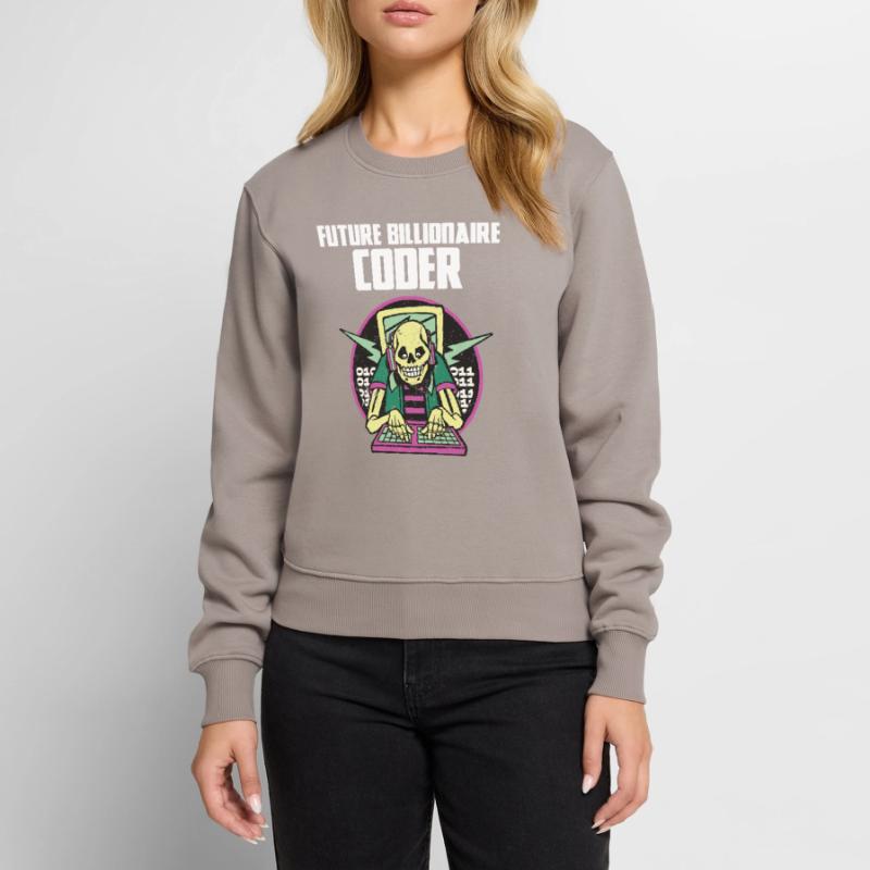 Future billionaire coder Women's Premium Organic Jumper