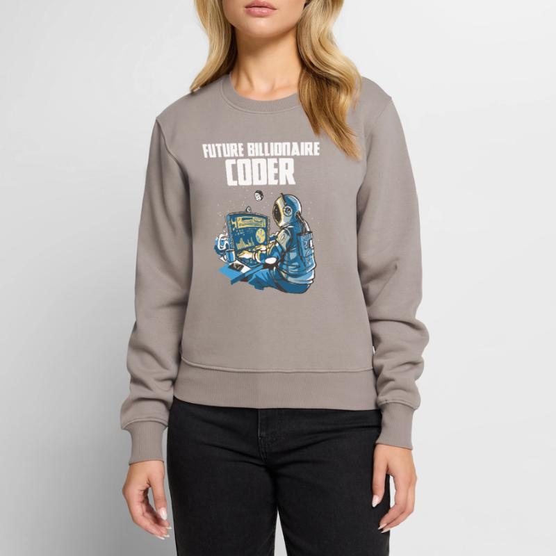 Future billionaire coder Women's Premium Organic Jumper