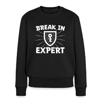 Locksmith Break In Expert Locksmith Lock - Women's Premium Organic Jumper - black - Front - Julia (174cm)