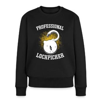 Locksmith Professional Lockpicker Locksmith - Women's Premium Organic Jumper - black - Front - Julia (174cm)