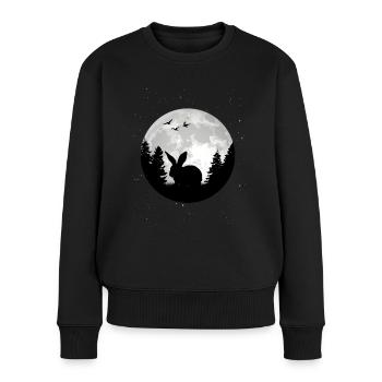 Rabbit Moon Bunny Rabbit - Women's Premium Organic Jumper - black - Front - Julia (174cm)