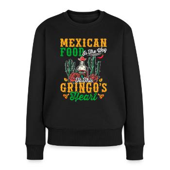 Cuisine mexicaine, Amateurs de gringo, Fier - Pull Premium bio Femme - noir - Devant - Julia (174cm)